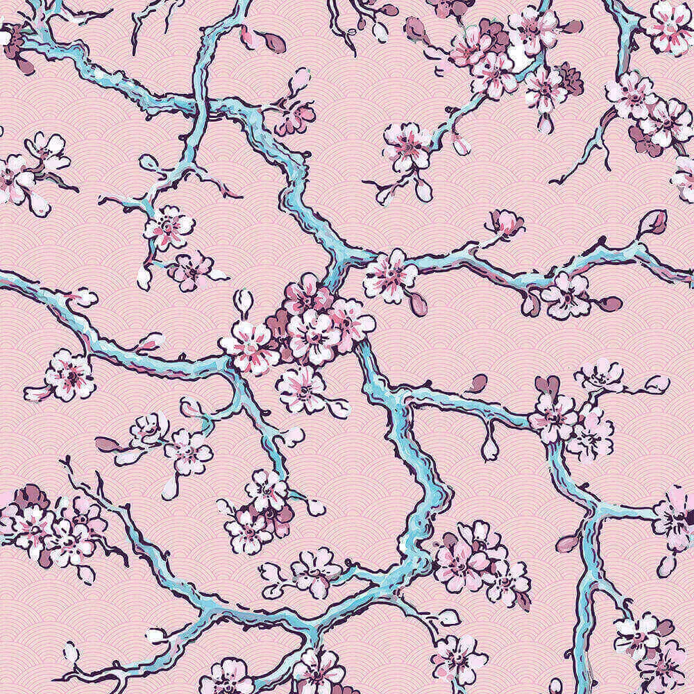 Coordonné - Wallpaper Paravent des Amandiers Absinthe 3D Model