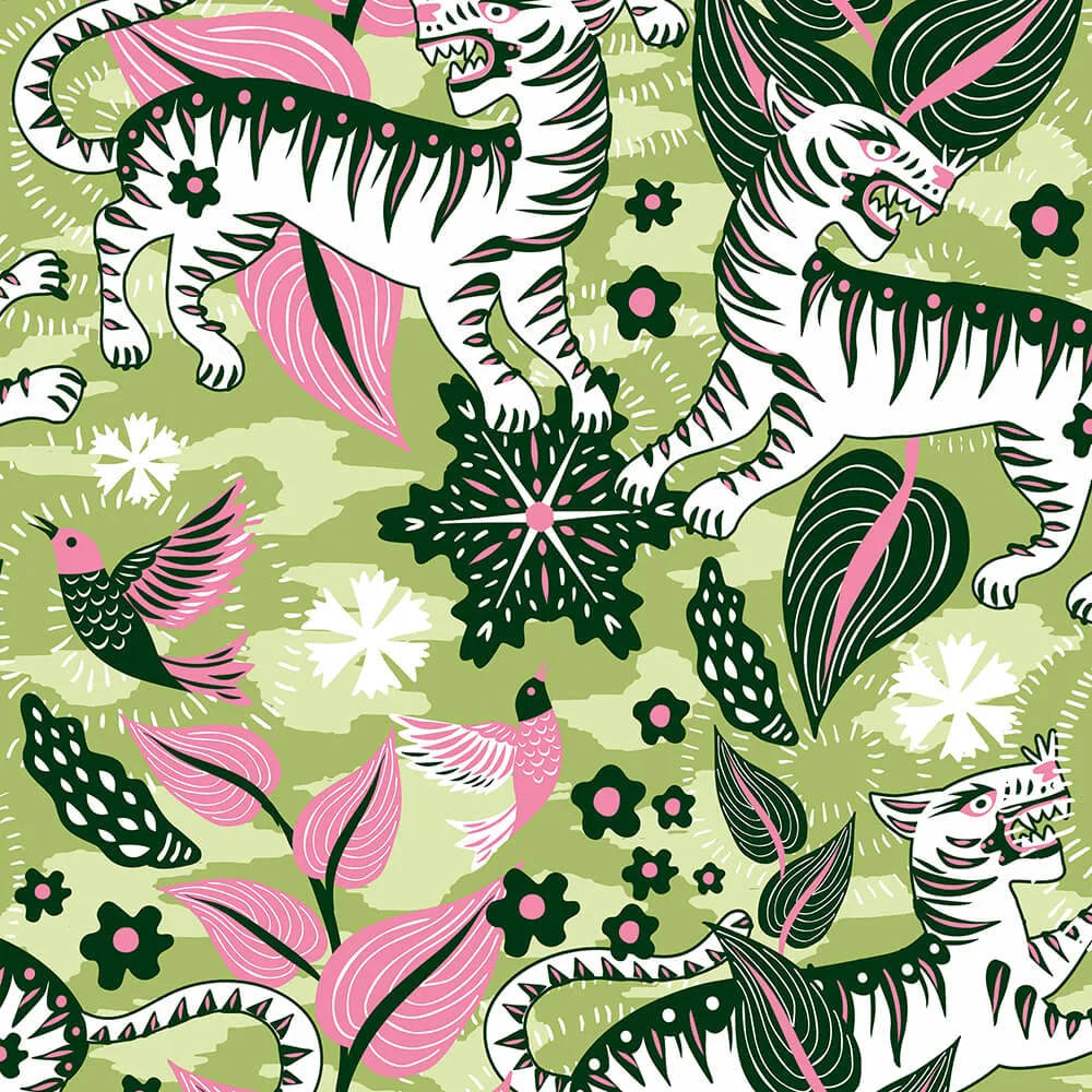 Coordonné - Wallpaper Selva de Tigres 3D Model