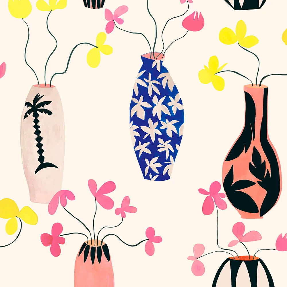 Coordonné - Wallpaper Vase of Paradise 3D Model