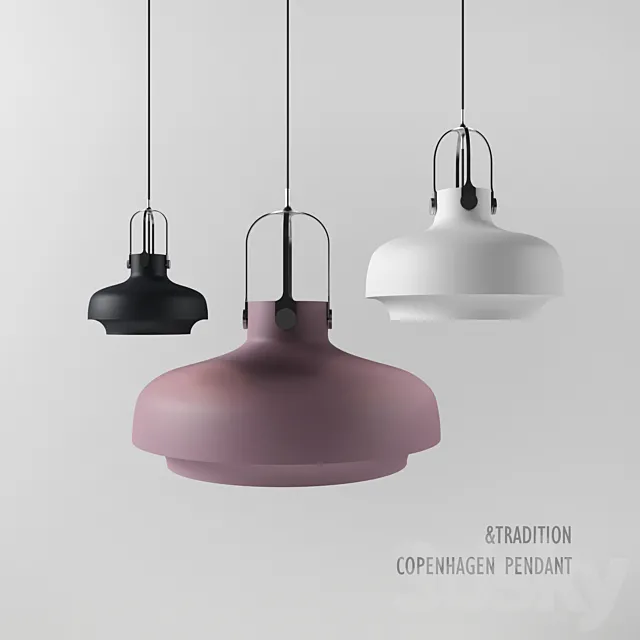 Copenhagen pendant Pendant. Chandelier 3DModel