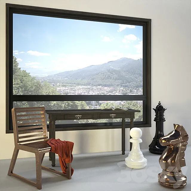 COPPER CHESS BOOK SET 3DModel