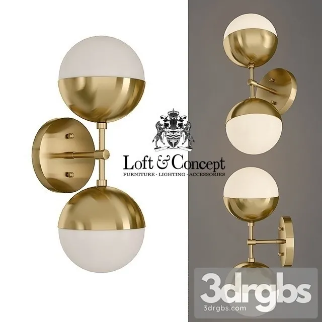 Copper Light Bra Duos Brass 3D Model Free