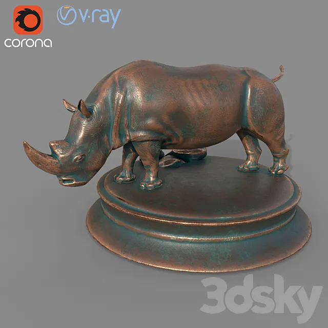 Copper rhino 3DModel