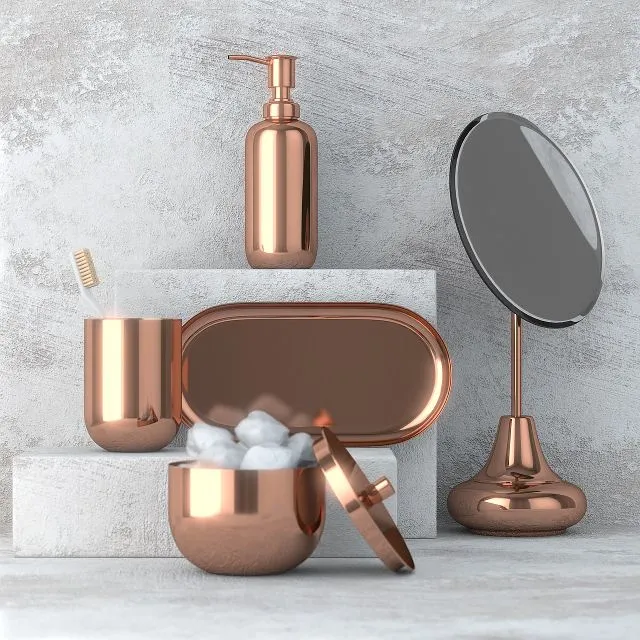 Copper_Gleam_Bath_Collection 3D Model