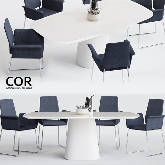 COR Fino Chair and Conic Table 3DModel