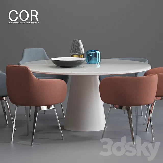 COR Roc chair and Conic Table 3DModel