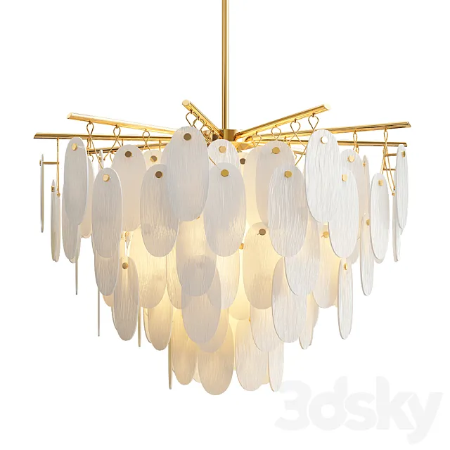 Cora waterfall chandelier 3DModel