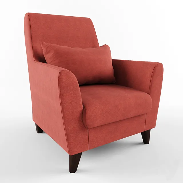 Coral chair with cushion Free Download