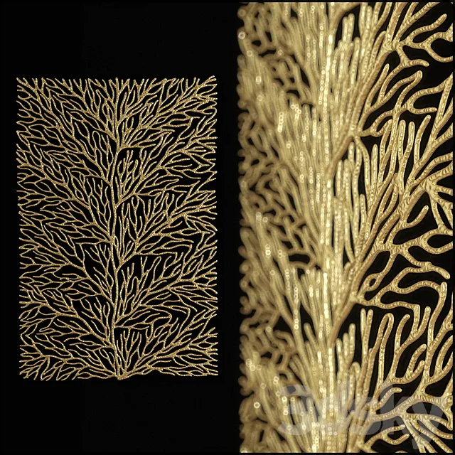 coral wall art 3DModel