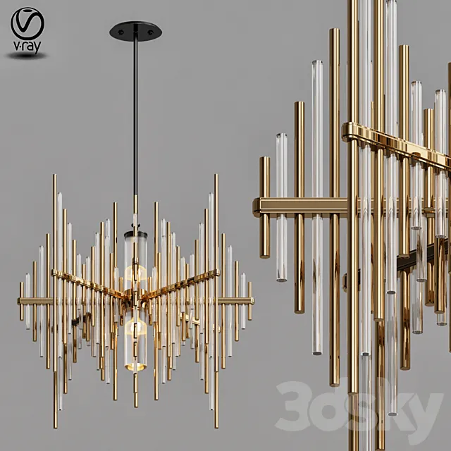 Corbett Lighting 238 42 Gold Leaf 3DModel