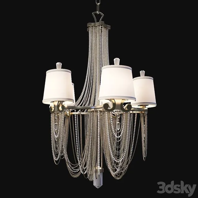Corbett Lighting Five Light Chandelier 3D Model