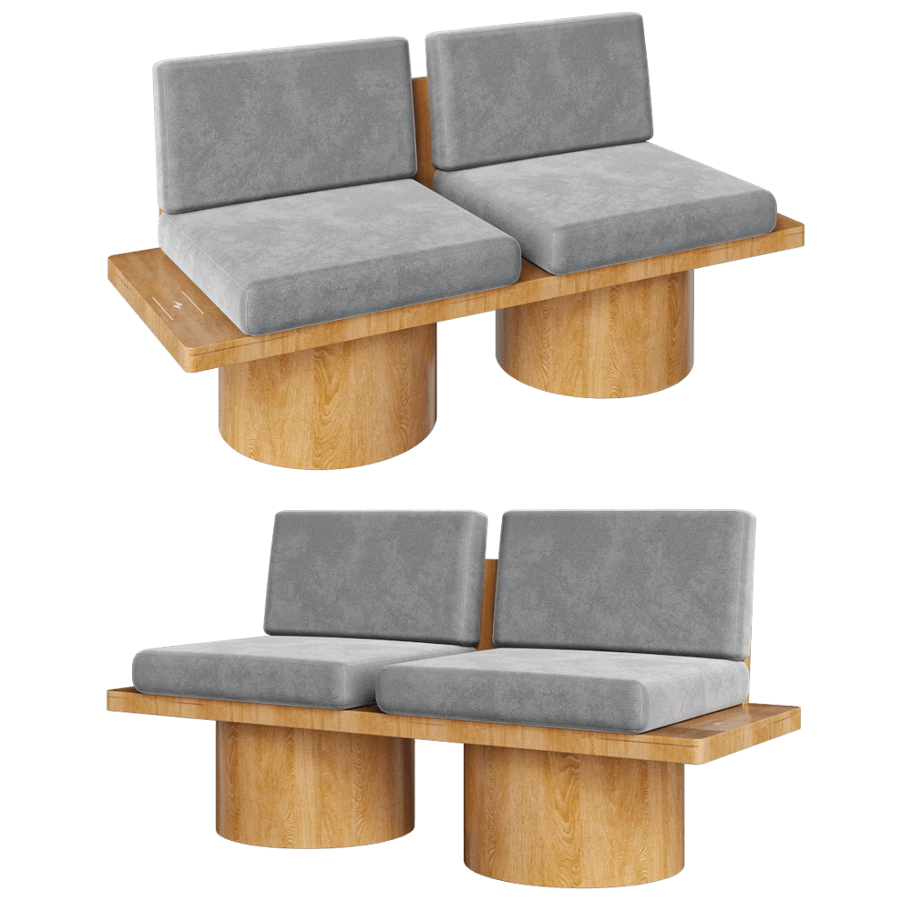 CORE objects - Sofa ON CYLINDERS 3D Model