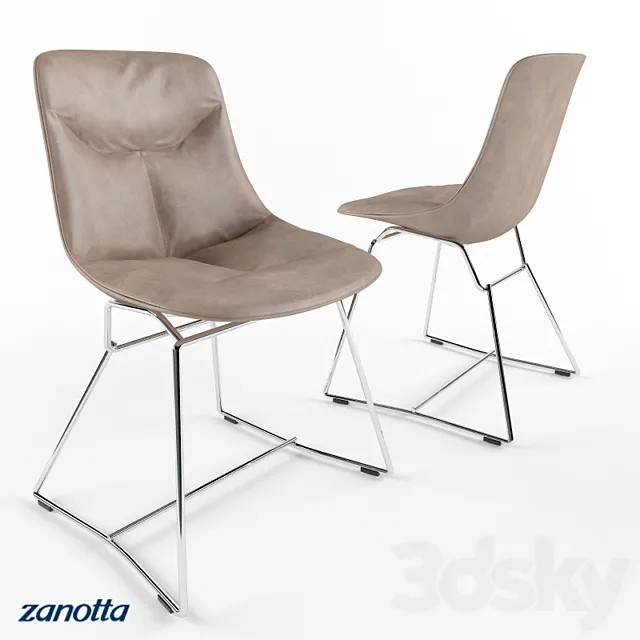 Corina chair factory Zanotta 3D Model