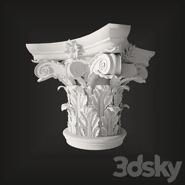 Corinthian capital 3DModel