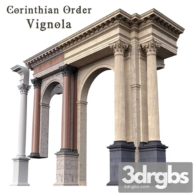 Corinthian Order Vignola Column 3D Model Free