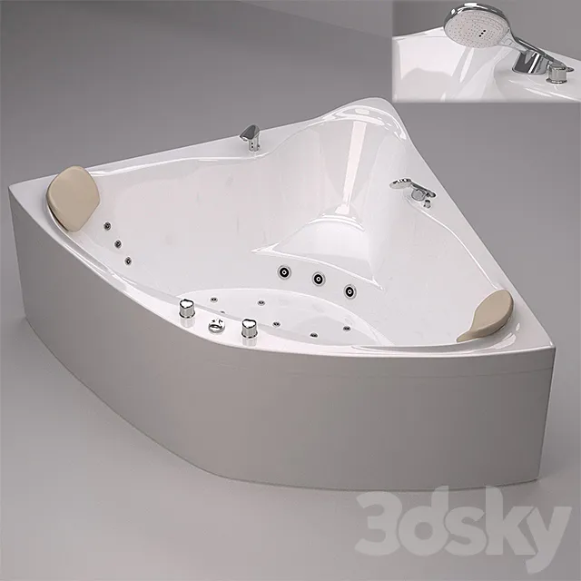Corner bath Triton Troy 3D Model