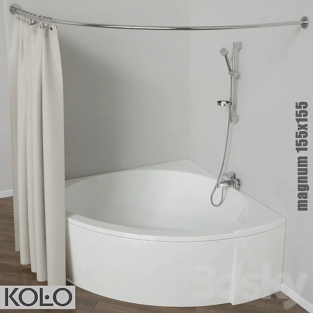 Corner baths symmetrical MAGNUM 155 * 155 cm the RELAX 150 * 150 cm the INSPIRATION 140 * 140 cm tm KOLO 3D Model