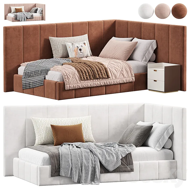 Corner bed Dandy kids by sensorsleep 3D Model Free