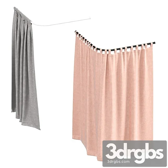 Corner fitting room 3D Model Free