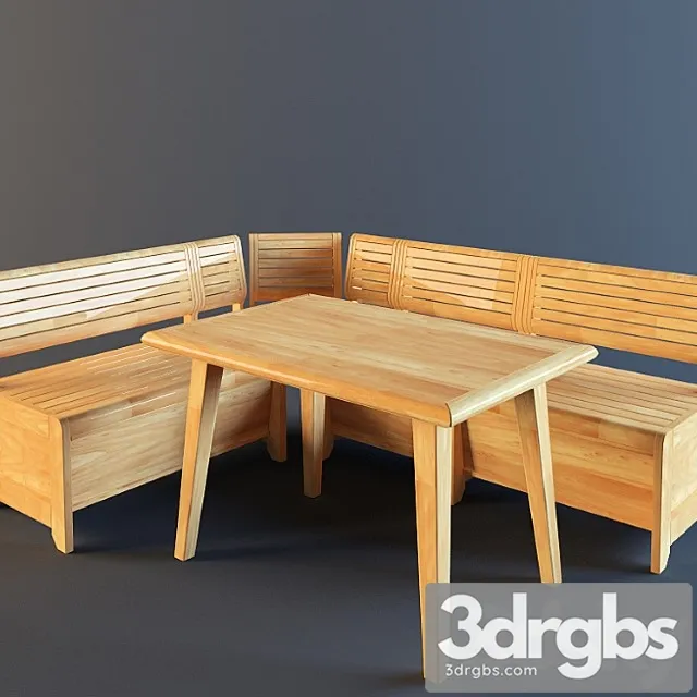 Corner For Sauna Benches For Sauna 3D Model Free