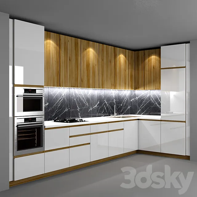 Corner kitchen 3D Model