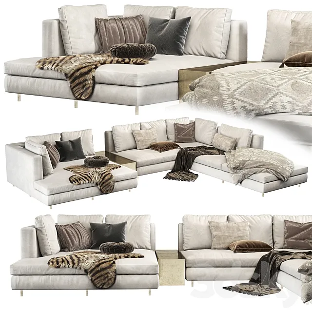 Corner Minotti Hamilton Sofa_ASY 3D Model