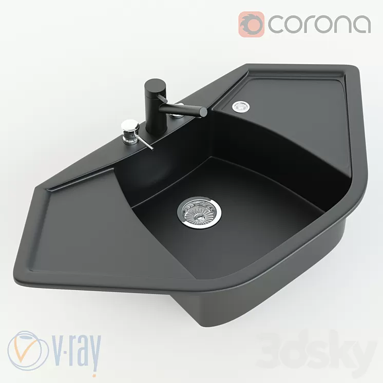 Corner sink Corax 3D Model