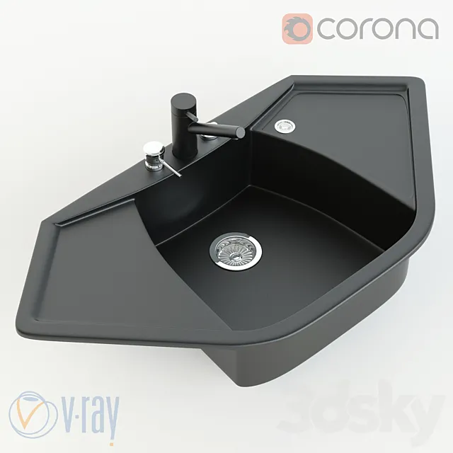 Corner sink Corax 3DModel