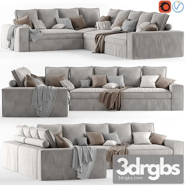 Corner sofa alberta salotti santorini 2 3D Model Free