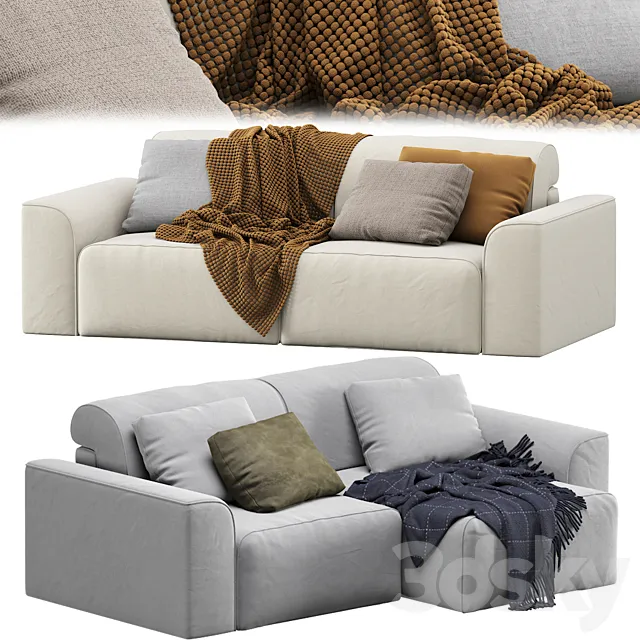 Corner Sofa Baivin Soft Light by Divan.ru _ Corner Sofa Baivin 3D Model