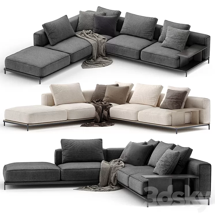Corner sofa Brera from Poliform 3D Model