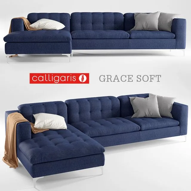 Corner sofa Calligaris Grace soft 3D Model