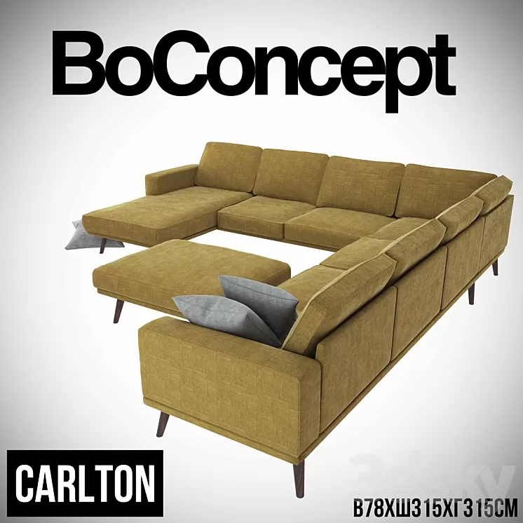 Corner sofa Carlton 3D Model