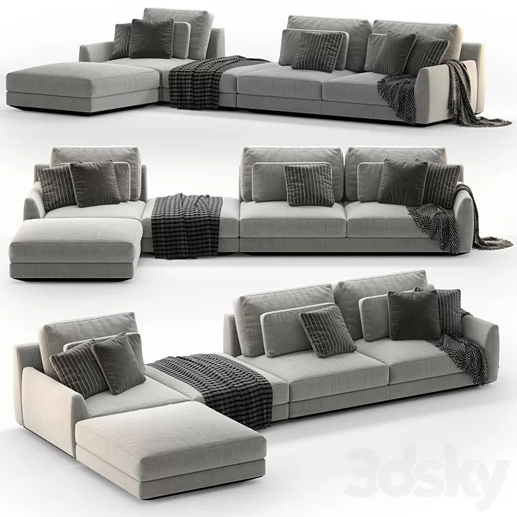 Corner sofa Casamania & Horm ELLINGTON 3D Model Free
