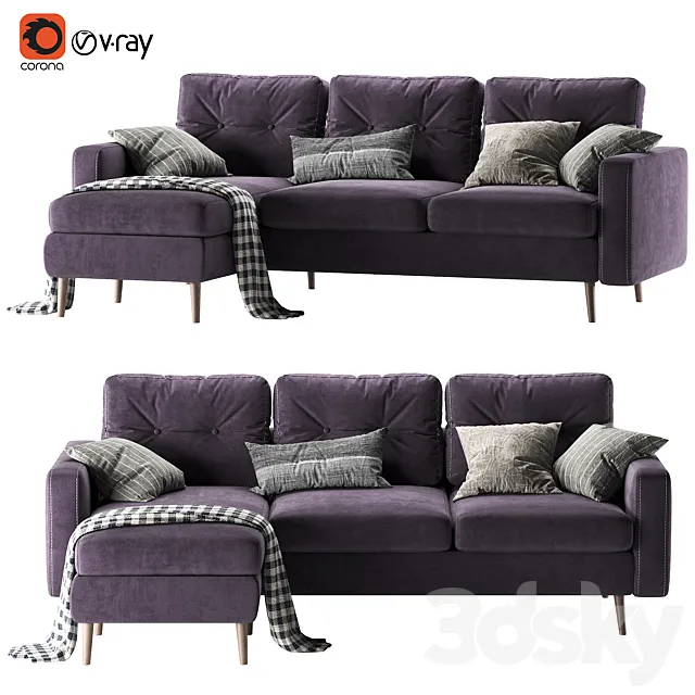 Corner sofa Deans Sherst 3D Model