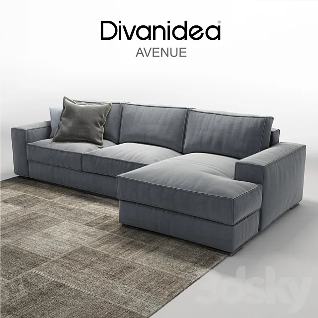 Corner sofa Divanidea 3D Model