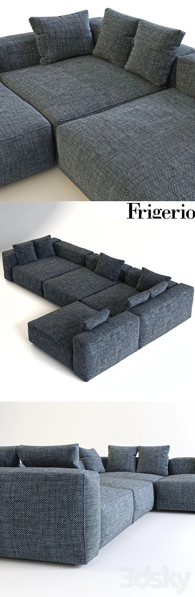 Corner sofa Frigerio Cooper 3D Model
