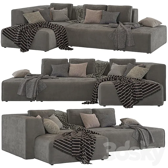 Corner sofa Industrial Loft 3D Model