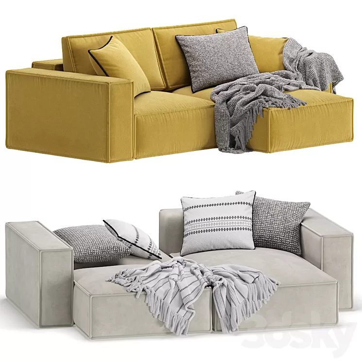 Corner Sofa Loft Ebi Happy Yellow 3D Model Free