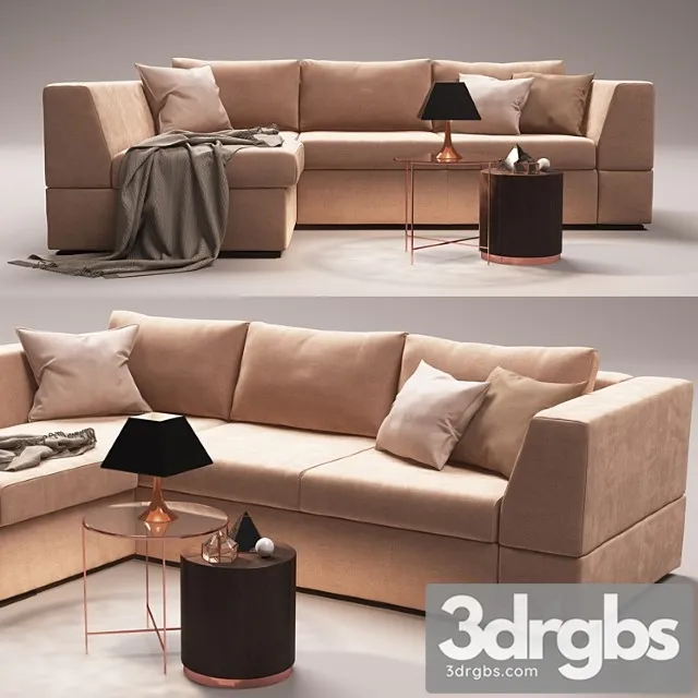 Corner sofa marcel soft 2mr-2tl from blest tm 2 3D Model Free