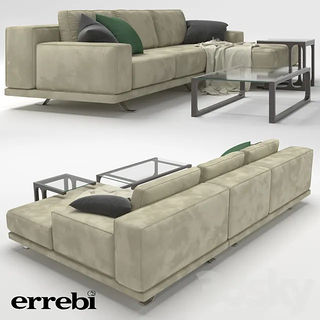 Corner sofa Modular ERREBI MAGNUM 04 3DModel