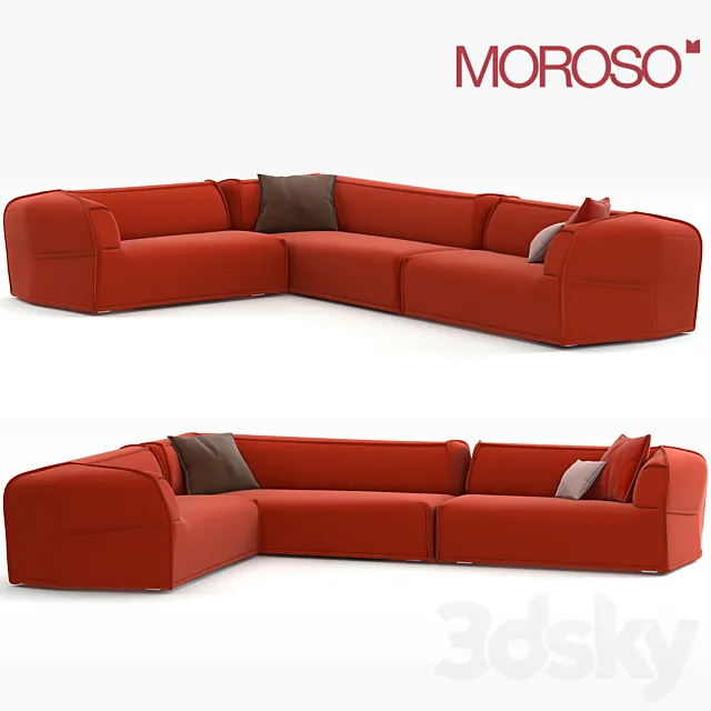 Corner sofa Moroso Massas 3D Model