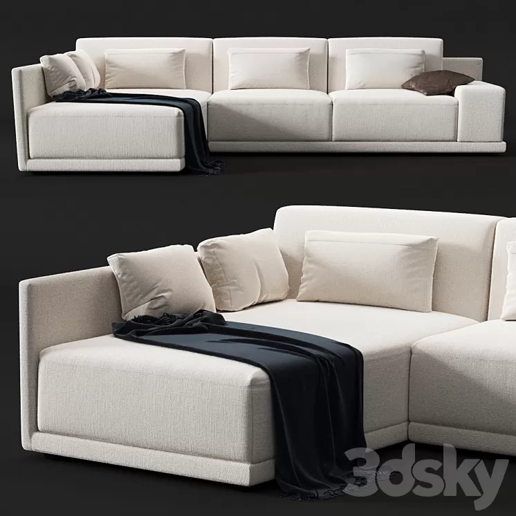 Corner sofa Sancal HAPPEN 3D Model