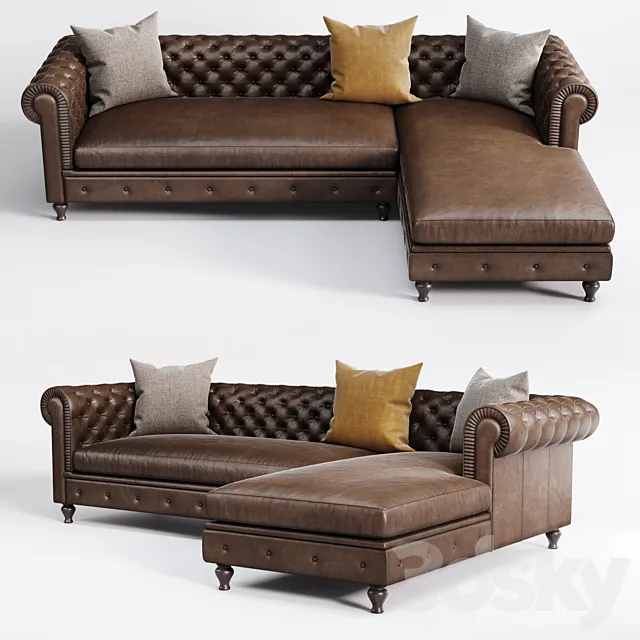 Corner Sofa Sofa Chester Alberta Salotti 3D Model
