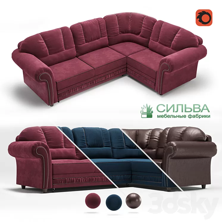 “Corner sofa “”Sofia”” from the MF Silva” 3D Model