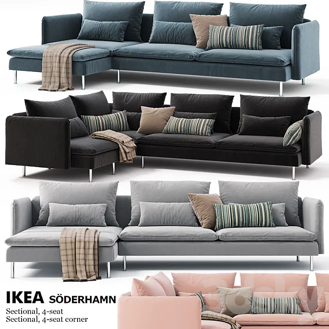 Corner sofas Ikea SODERHAMN Sectional. 4-seat. Sectional. 4-seat corner 3DModel