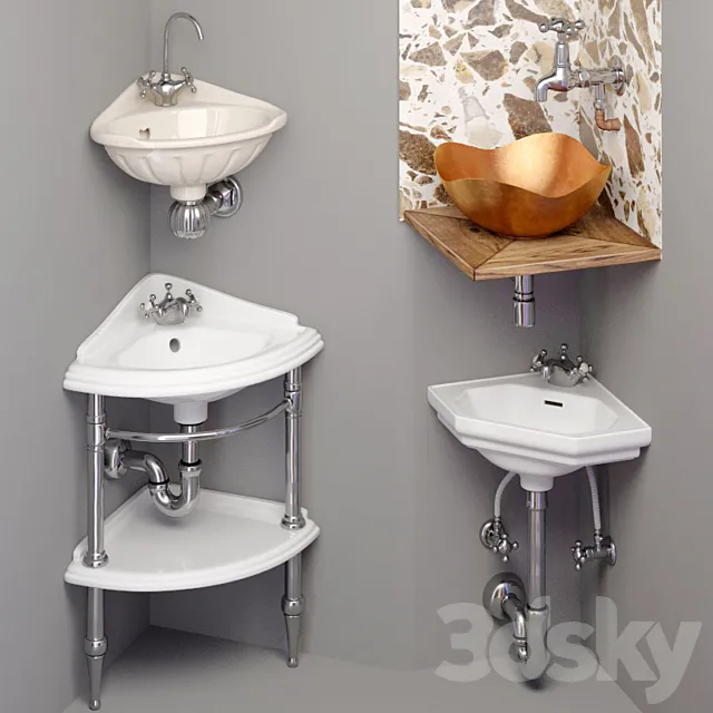 Corner washbasin 3D Model