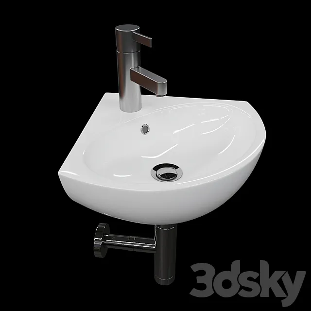 Corner washbasin Kolo Runa 3DModel
