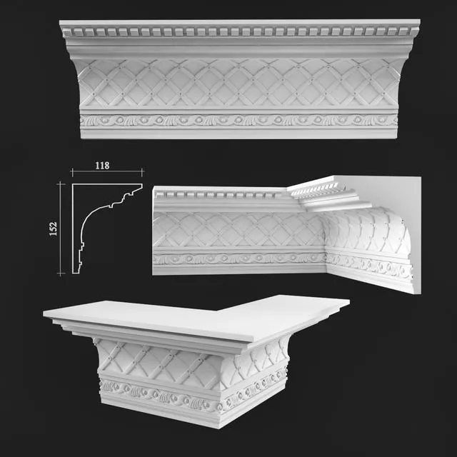 Cornices Daylight 3D Model