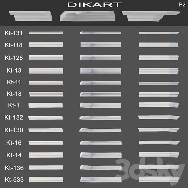 Cornices Dikart (part 2) 3D Model